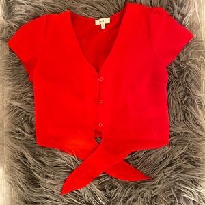 Red Crop Top